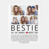 Bestie Foto Collage Dinge, die wir Liebe über Sie Fleecedecke (Vorderseite)