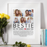 Bestie Foto Collage Dinge, die wir Liebe über Sie