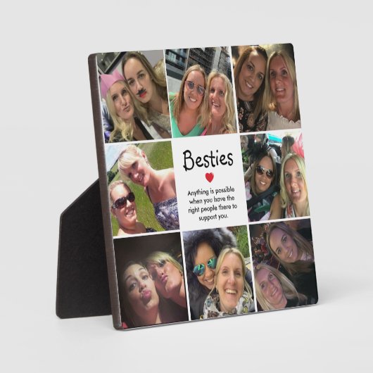 Bestie Foto Collage | Süßes Angebot Fotoplatte (Vorderseite)