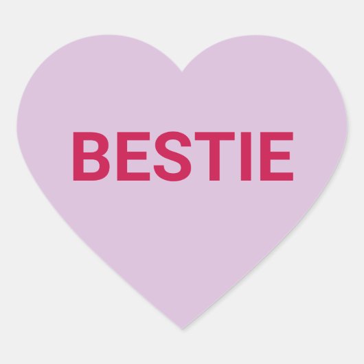 Bestie fun niedlich Valentinstag Gespräch Herz-Aufkleber (Vorderseite)