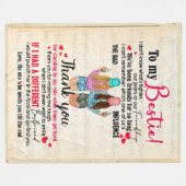 Bestie Geschenke | Brief an meine Bestie Vielen Da Fleecedecke (Vorderseite (Horizontal))