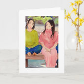 Bestie. Ich bin für dich da Karte (Gelbe Blume)