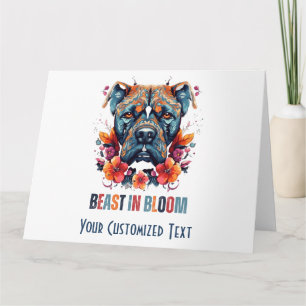 Bestie in Bloom - Cane Corso mit weiblicher Touch Karte