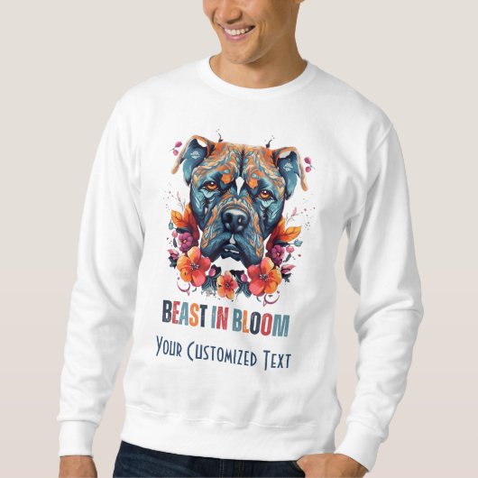Bestie in Bloom - Cane Corso mit weiblicher Touch Sweatshirt (Vorderseite)