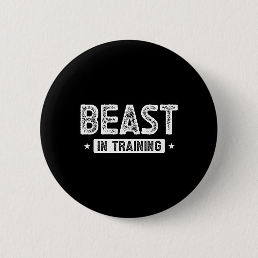 Bestie in der Bodybuilding Button (Vorderseite)
