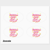 BESTIE LASS ME MERGE OVALER AUFKLEBER (Blatt)