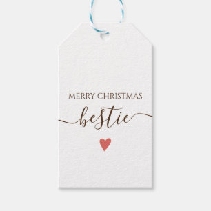 Bestie Merry Chirstmas Card Geschenkanhänger