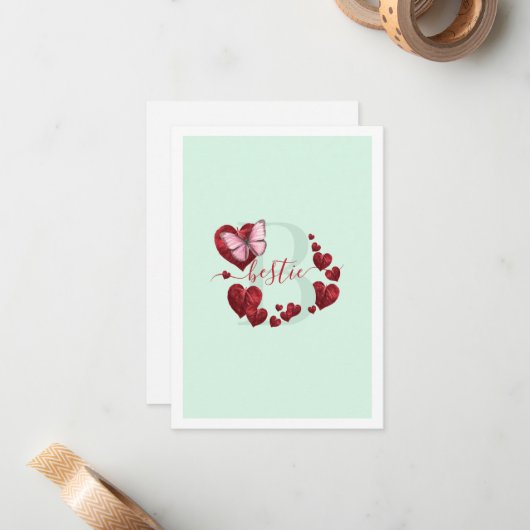 Bestie Mitteilungskarte (Vorderseite/Rückseite Beispiel)