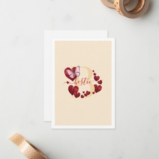 Bestie Mitteilungskarte (Vorderseite/Rückseite Beispiel)