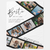 Bestie | Modern 8 Photo Film Strip Collage Fleecedecke (Vorderseite)