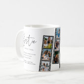 Bestie | Moderne 8-Foto Filmstreifen - Collage Kaffeetasse (Vorderseite Links)