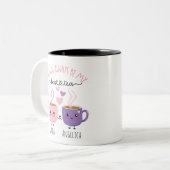 Bestie Mug: Best-Tea Mug, Personalized Zweifarbige Tasse (Vorderseite Links)