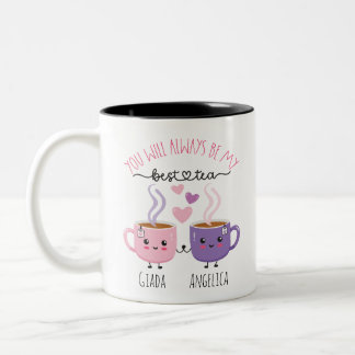 Bestie Mug: Best-Tea Mug, Personalized Zweifarbige Tasse