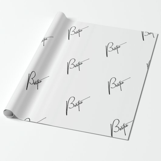 Bestie" Niedlich & Fun Geschenkpapier für Freunde (Ungerollt)