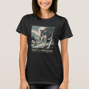 Bestie of Gevaudan Cryptid Wolf Frankreich Folklor T-Shirt