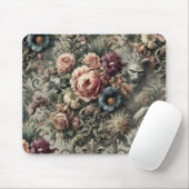 Bestie of the Interstice - Gotisches Blumendesign Mousepad (Mit Mouse)