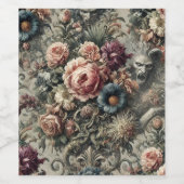 Bestie of the Interstice - Gotisches Blumendesign Weinetikett (Einzelnes Label)