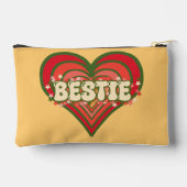 Bestie Retro Liebe Herzbeutel Zubehörtasche (Rückseite)
