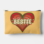 Bestie Retro Liebe Herzbeutel Zubehörtasche (Vorderseite)
