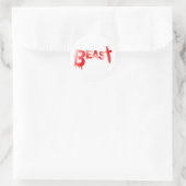 Bestie Runder Aufkleber (Tasche)