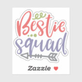Bestie Squad Friendship Design Aufkleber (Blatt)