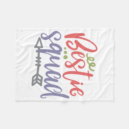 Bestie Squad Friendship Design Fleecedecke (Vorderseite (Horizontal))