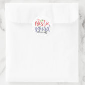 Bestie Squad Friendship Design Runder Aufkleber (Tasche)