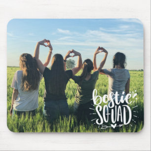 Bestie Squad Personalisiertes Foto BFF-Overlay Mousepad