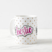 Bestie Tasse mit rosa Folien-Effekt (Vorderseite Links)