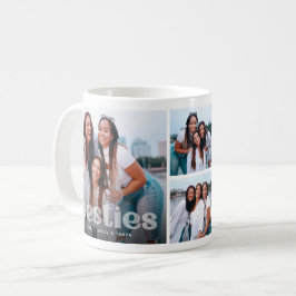 Bestie Trendy Typografie 4 Foto Keepake Kaffeetasse