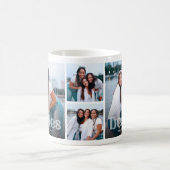 Bestie Trendy Typografie 4 Foto Keepake Kaffeetasse (Mittel)