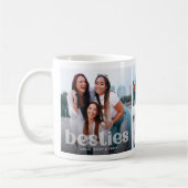 Bestie Trendy Typografie 4 Foto Keepake Kaffeetasse (Links)