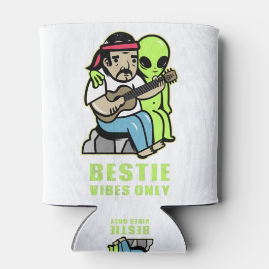 Bestie Vibes only - Alien - UFO Dosenkühler (Rückseite)