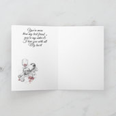 Bestie Wine Birthday  Karte (Innenseite)