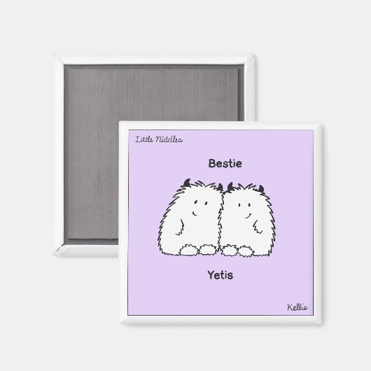 Bestie Yetis Little Niddles Magnet (Vorderseite/Rückseite)