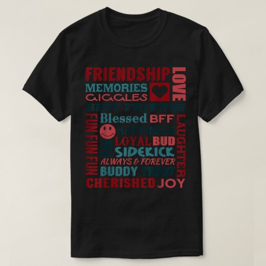 BestieFriendship Collage Best Friends BESTE FREUND T-Shirt (Design vorne)