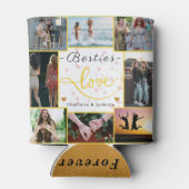 Bestien Cooler mit Namen und 8-Foto-Collage-Gesche Dosenkühler (Rückseite)