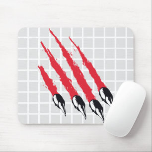 Bestien-Monster-Klauen-Spuren-Raster-Mauspad Mousepad