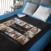 Besties 10 Foto Collage Modernes BBF Sleek Black Fleecedecke