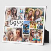 Besties 11 Foto Collage Modernes Skript Fotoplatte (Seite)