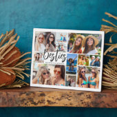 Besties 11 Foto Collage Modernes Skript Fotoplatte (Seite)