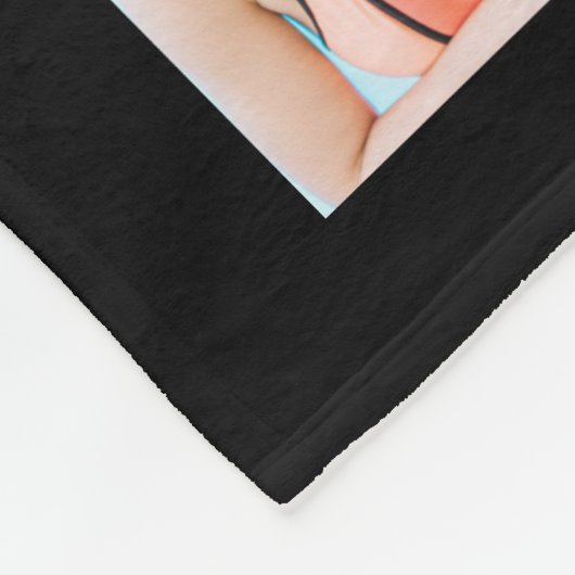 Besties 13 Foto Collage Best Friends Script Black Fleecedecke (Ecke)