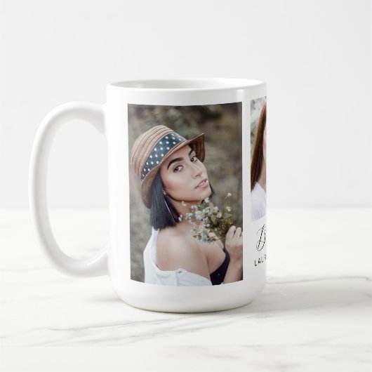 Besties 3-Foto Template Friendship Kaffeetasse (Links)