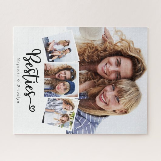 Besties 4 Foto Collage Bester Freund Puzzle (Horizontal)