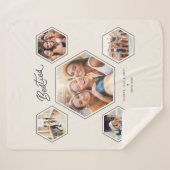 Besties 5 Photo Collage Custom Friendship Keepsake Sherpadecke (Vorderseite (Horizontal))
