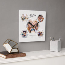 Besties 5 Photo Custom Collage Script Keepsake