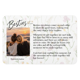 Besties-Andenken mit Foto & Nachricht Magnet