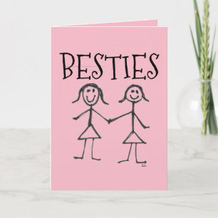 BESTIES BBF GREETING CARDS DENKEN SIE FEIERTAGSKARTE