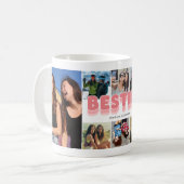 Besties Best Friend Foto Collage Kaffeetasse (Vorderseite Links)