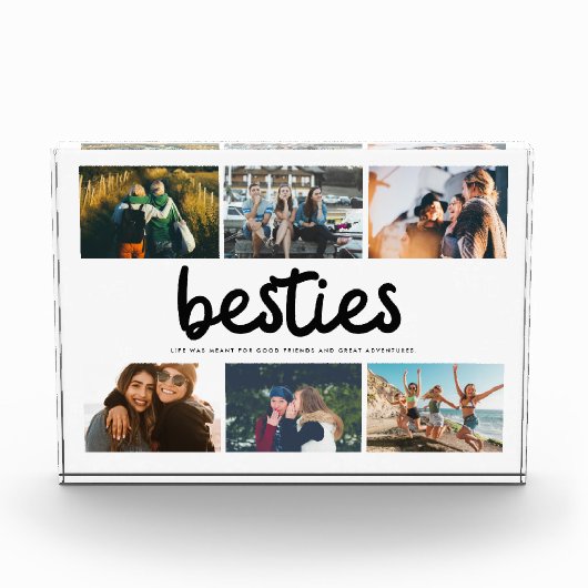 Besties Best Friend Quote Foto Collage (Vorderseite)